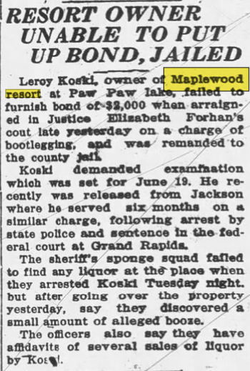 Maplewood Resort (Smallbones Resort) - June 1925 Former Owner Jailed (newer photo)